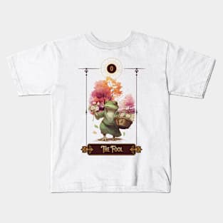 "The Fool" Frog Tarot Card Kids T-Shirt